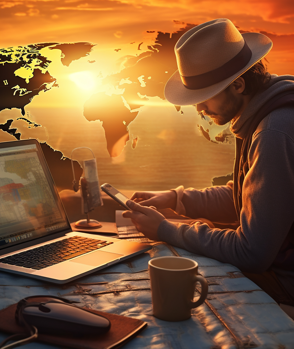 Employee working on project